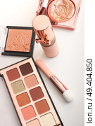 Set of luxury beautiful cosmetics for fashion make up  on white  background. Стоковое фото, агентство Ingram Publishing / Фотобанк Лори