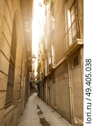 old city streets of Barcelona. Spain. Europe. Стоковое фото, агентство Ingram Publishing / Фотобанк Лори
