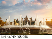 National Museum in Barcelona,Placa De Espanya,Spain. Стоковое фото, агентство Ingram Publishing / Фотобанк Лори