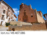 Arcos de las Salinas church in Valencia province of Spain. Стоковое фото, агентство Ingram Publishing / Фотобанк Лори