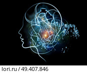 Mind Tangents series. Visually attractive backdrop made of human lines and graphic elements suitable as element for layouts on Math, Nature, Universe and human existence. Стоковое фото, агентство Ingram Publishing / Фотобанк Лори
