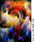 Never Worlds series. Composition of colorful dimensional fractal worlds suitable as a backdrop for the projects on fantasy, dreams, creativity,  imagination and art. Стоковое фото, агентство Ingram Publishing / Фотобанк Лори