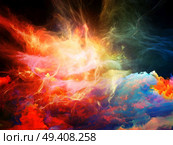 Space Dance Series. Abstract design made of nebulous textures, lights and gradients on the subject of astronomy, imagination, fantasy and creativity. Стоковое фото, агентство Ingram Publishing / Фотобанк Лори