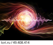 Atomic series. Interplay of lights and fractal elements on the subject of quantum mechanics, particle physics and energy. Стоковое фото, агентство Ingram Publishing / Фотобанк Лори