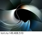Geometry of Soul series. Visually pleasing composition of profile lines of human head to serve as  background in works on education, science, technology and graphic design. Стоковое фото, агентство Ingram Publishing / Фотобанк Лори