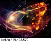 Human Curve series. Composition of human lines and abstract graphic elements on the subject of mind, human spirit, poetry, inspiration and philosophy. Стоковое фото, агентство Ingram Publishing / Фотобанк Лори