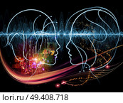 Human Tangents series. Artistic background made of human lines and graphic elements for use with projects on Math, Nature, Universe and human existence. Стоковое фото, агентство Ingram Publishing / Фотобанк Лори