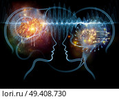 Human Tangents series. Backdrop composed of human lines, waves and graphic elements and suitable for use in the projects on Math, Nature, Universe and human existence. Стоковое фото, агентство Ingram Publishing / Фотобанк Лори