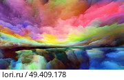 Inner World series. Background design of digital colors on the subject of Universe, Nature, creativity and imagination. Стоковое фото, агентство Ingram Publishing / Фотобанк Лори