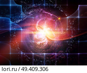 Math Universe series. Interplay of digits and elements of space on the subject of mathematics, science, education and modern technology. Стоковое фото, агентство Ingram Publishing / Фотобанк Лори