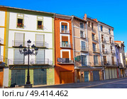 Xativa Plaza Mercat square in Valencia also Jativa at Spain. Стоковое фото, агентство Ingram Publishing / Фотобанк Лори