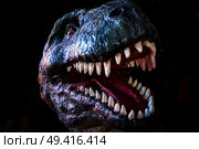 dinosaur tyrannosaurus rex growls in the forest. Стоковое фото, агентство Ingram Publishing / Фотобанк Лори