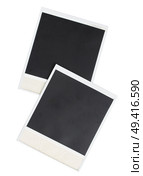 pile of instant photo  isolated on white background. Стоковое фото, агентство Ingram Publishing / Фотобанк Лори