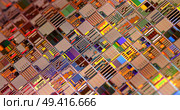 Silicon semiconductor wafer close-up. Стоковое фото, фотограф Андрей Армягов / Фотобанк Лори