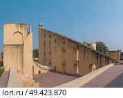 Jantar Mantar - the observatory, built in 1727-1734 gg. Rajput by Maharaja Sawai Jai Singh in which he founded shortly before the city of Jaipur. Стоковое фото, агентство Ingram Publishing / Фотобанк Лори