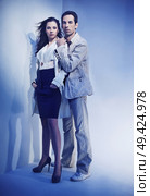 Portrait of a young and elegant couple. Стоковое фото, агентство Ingram Publishing / Фотобанк Лори