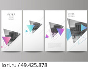 The minimalistic vector illustration of the editable layout of flyer, banner design templates. Colorful polygonal background with triangles with modern memphis pattern. The minimalistic vector illustration of the editable layout of flyer, banner design templates. Colorful polygonal background with triangles with modern memphis pattern. Стоковая иллюстрация, агентство Ingram Publishing / Фотобанк Лори