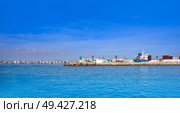 Santa Pola port and skyline in Alicante of Spain. Стоковое фото, агентство Ingram Publishing / Фотобанк Лори