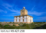 Lighthouse Faro of Nova Tabarca island in Alicante Spain. Стоковое фото, агентство Ingram Publishing / Фотобанк Лори