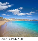 Campello of Alicante Carrer de la Mar beach in Spain at Costa Blanca. Стоковое фото, агентство Ingram Publishing / Фотобанк Лори