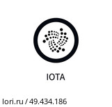 Iota cryptocurrency icon and title, symbol made of dots, digital asset, sign in circle and headline, vector illustration isolated on white background. Iota Cryptocurrency Icon Title Vector Illustration. Стоковая иллюстрация, агентство Ingram Publishing / Фотобанк Лори