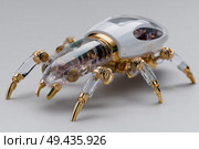 Tiny beetle shaped robot. Future technology concept. Стоковое AI-изображение, AI-художник Евгений Харитонов / Фотобанк Лори