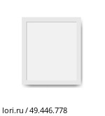 White square picture frame. Wide frame or small picture. Minimalistic photo realistic frame. Graphic design element for scrapbooking, art work presentation, web, flyers, posters. Vector illustration. Стоковая иллюстрация, агентство Ingram Publishing / Фотобанк Лори