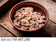 Pine buds for treating colds.Pine buds.Dried pine shoots. Pine buds, natural healer. Стоковое фото, агентство Ingram Publishing / Фотобанк Лори