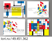 The minimalistic abstract vector editable layout of the presentation slides design business templates. Abstract polygonal background, colorful mosaic pattern, retro bauhaus de stijl design. The minimalistic abstract vector editable layout of the presentation slides design business templates. Abstract polygonal background, colorful mosaic pattern, retro bauhaus de stijl design. Стоковая иллюстрация, агентство Ingram Publishing / Фотобанк Лори