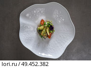 Top view of Beautiful and tasty gourmet food. Стоковое фото, агентство Ingram Publishing / Фотобанк Лори