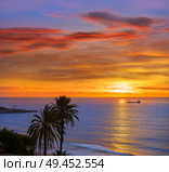 Tarragona Balcony of Europe at sunrise in Catalonia. Стоковое фото, агентство Ingram Publishing / Фотобанк Лори