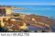 Amphitheater roman in Tarragona of Catalonia Amfiteatre. Стоковое фото, агентство Ingram Publishing / Фотобанк Лори