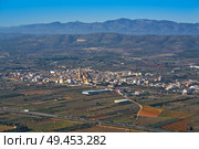 Alcala de Chivert Xivert aerial view in Castellon of Spain. Стоковое фото, агентство Ingram Publishing / Фотобанк Лори