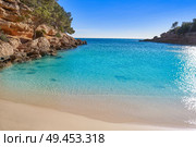 Cala Calafato Ametlla de mar beach in Costa dorada of Tarragona Catalonia L’ametlla. Стоковое фото, агентство Ingram Publishing / Фотобанк Лори
