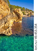 Ametlla L’ametlla de mar beach illot in Costa dorada of Tarragona in Catalonia. Стоковое фото, агентство Ingram Publishing / Фотобанк Лори