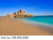 Playa Illot del Torn Hospitalet del Infant beach in Costa dorada of Tarragona Catalonia L’ametlla. Стоковое фото, агентство Ingram Publishing / Фотобанк Лори