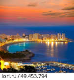 Oropesa de Mar beach La Concha sunset playa in Castellon Spain. Стоковое фото, агентство Ingram Publishing / Фотобанк Лори