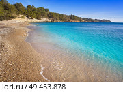 Pont de L Alia L’Alia beach in El Perello of Tarragona costa dorada Catalonia. Стоковое фото, агентство Ingram Publishing / Фотобанк Лори