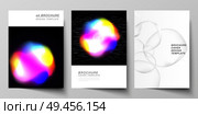 Vector layout of A4 format cover mockups design templates for brochure, magazine, flyer, report. Sci-fi technology design background. Abstract futuristic or medical consept backgrounds to choose from. Vector layout of A4 format cover mockups design templates for brochure, magazine, flyer, report. Sci-fi technology design background. Abstract futuristic or medical consept backgrounds to choose from. Стоковая иллюстрация, агентство Ingram Publishing / Фотобанк Лори