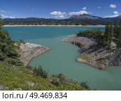 Abraham Lake, David Thompson Highway, Clearwater County, Alberta, Canada. Стоковое фото, агентство Ingram Publishing / Фотобанк Лори
