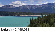 Abraham Lake, David Thompson Highway, Clearwater County, Alberta, Canada. Стоковое фото, агентство Ingram Publishing / Фотобанк Лори