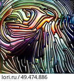 Color Pattern series. Backdrop design of Leaded glass reminiscent of Art Nouveau for illustrations on Nature, beauty and spirituality. Стоковое фото, агентство Ingram Publishing / Фотобанк Лори