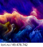 Gas Giant Atmosphere. Impossible Planet series. Creative arrangement of vibrant flow of hues and gradients for subject of art, creativity and design. Стоковое фото, агентство Ingram Publishing / Фотобанк Лори