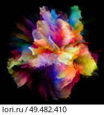 Color Emotion series. Visually attractive backdrop made of color burst splash explosion suitable in layouts on imagination, creativity art and design. Стоковое фото, агентство Ingram Publishing / Фотобанк Лори