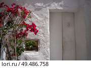 Ibiza Eivissa downtown Dalt Vila facades in Balearic Islands. Стоковое фото, агентство Ingram Publishing / Фотобанк Лори