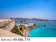 Ibiza Eivissa skyline from Dalt Vila in Balearic Islands. Стоковое фото, агентство Ingram Publishing / Фотобанк Лори