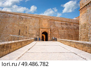 Ibiza main door Dalt Vila entrance Portal de Ses Taules fortress. Стоковое фото, агентство Ingram Publishing / Фотобанк Лори