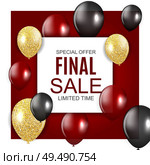 Final Sale Balloon Background Vector Illustration EPS10. Final Sale Balloon Background Vector Illustration. Стоковая иллюстрация, агентство Ingram Publishing / Фотобанк Лори