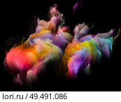 Coloring Space series. Three dimension vivid cloudy formations. Abstraction on the subject of art, imagination, creativity and education. Стоковое фото, агентство Ingram Publishing / Фотобанк Лори