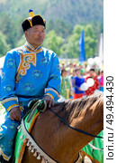 Buryat (Mongolian) horseman (2010 год). Редакционное фото, фотограф Александр Подшивалов / Фотобанк Лори